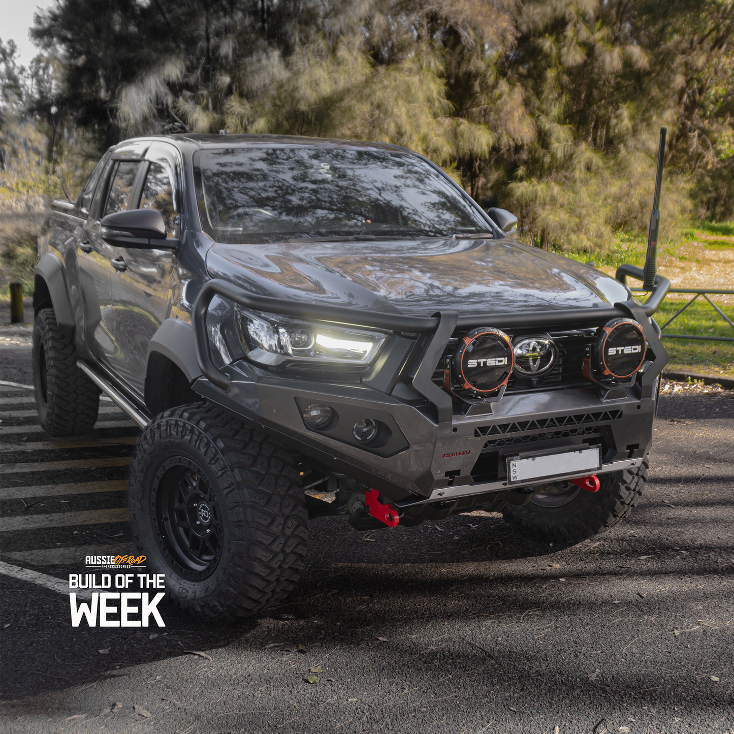 Rockarmor Gt Hoop Steel Bullbar - Toyota Hilux 2022 to Current Widebody (Full Bar Replacement)