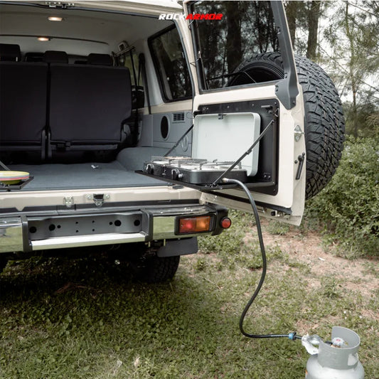 Rockarmor Rear Folding Table And Pantry To Suit Prado 120