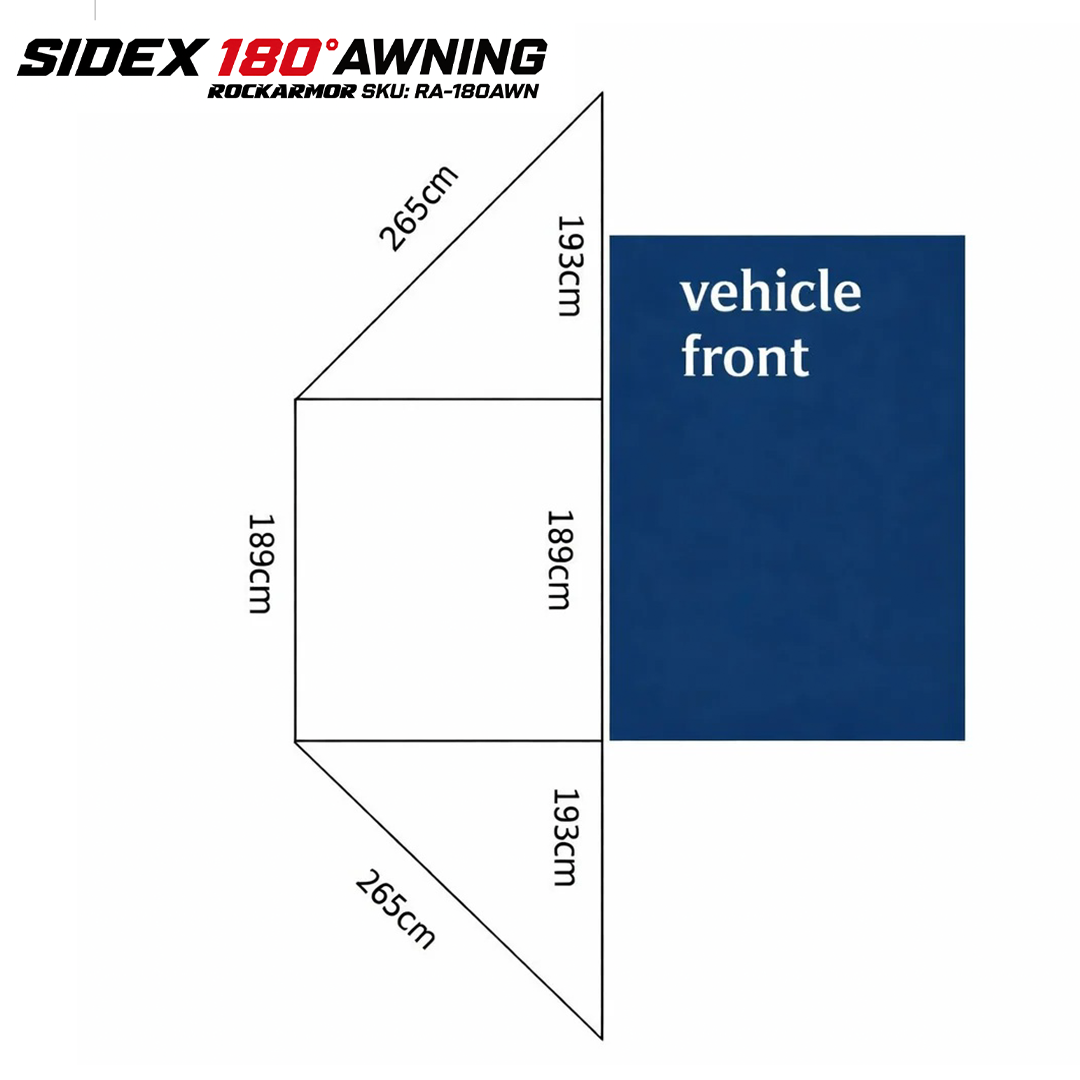 Rockarmor SIDEX 180 Degree Free Standing Awning