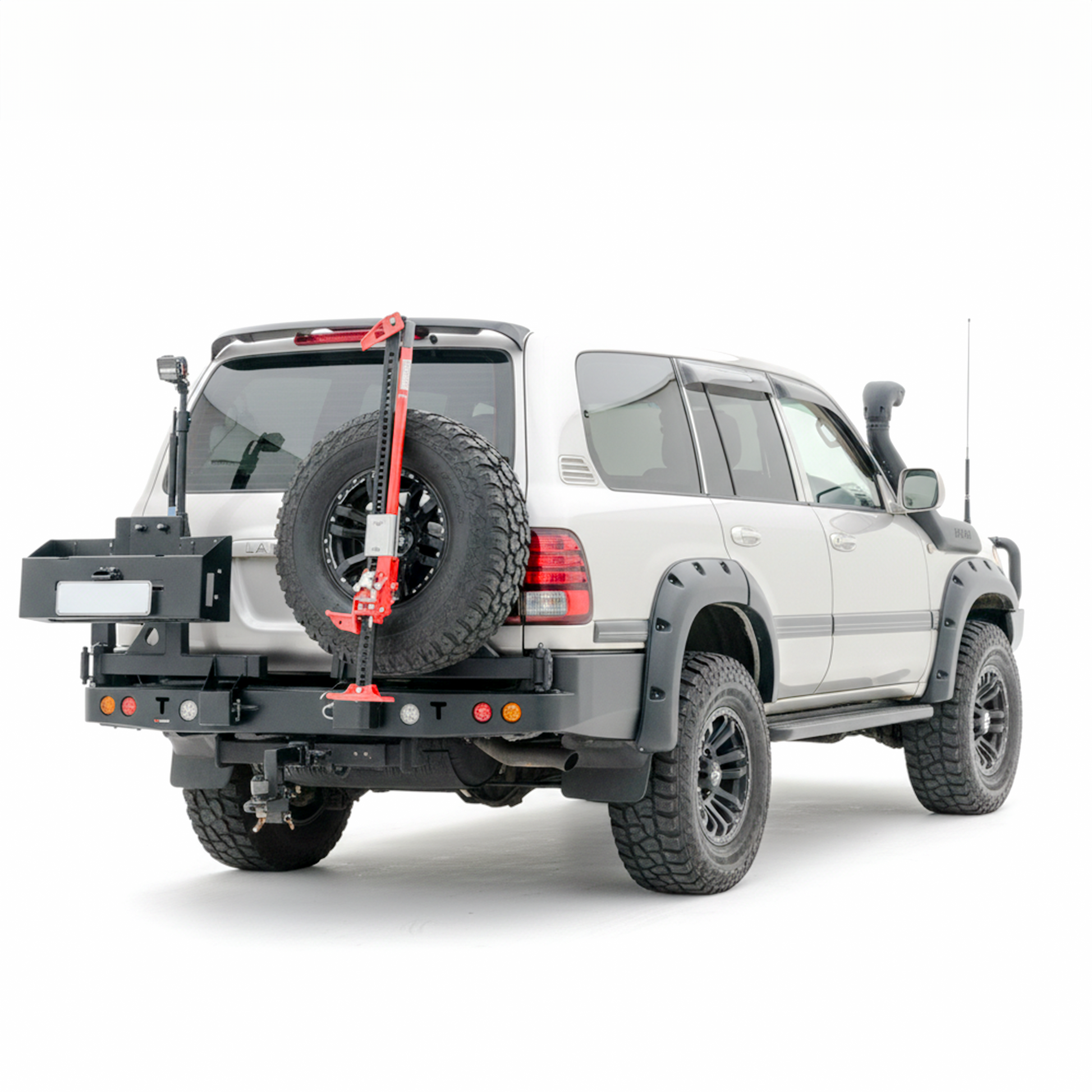 Rockarmor Steel Dual Wheel Carrier - Toyota Landcruiser Fj105 Series 1998-2002 Live Axle (Solid Front End)