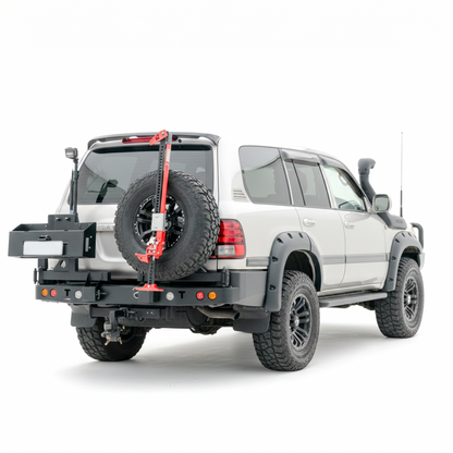 Rockarmor Steel Dual Wheel Carrier - Toyota Landcruiser Fj105 Series 1998-2002 Live Axle (Solid Front End)