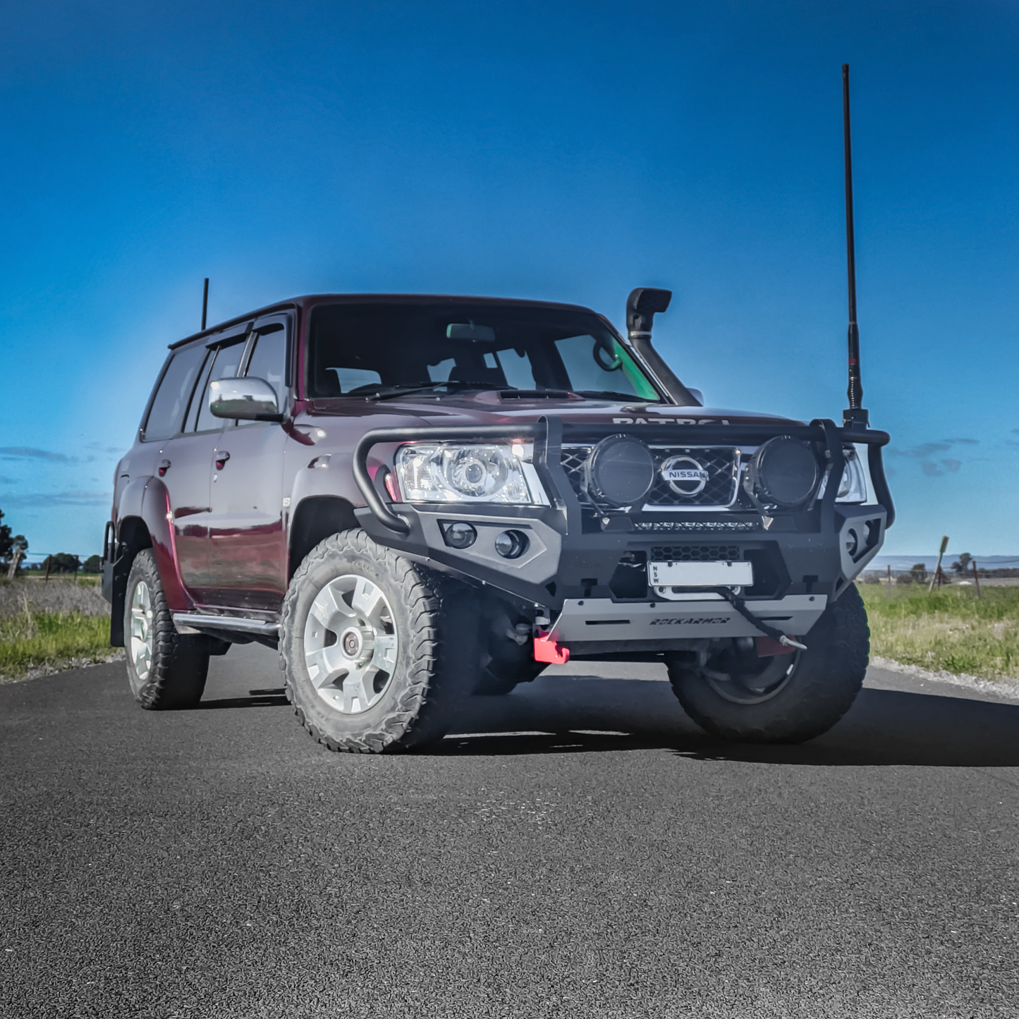 Rockarmor GT Hoop Nissan Patrol GU4 Bullbar Combo