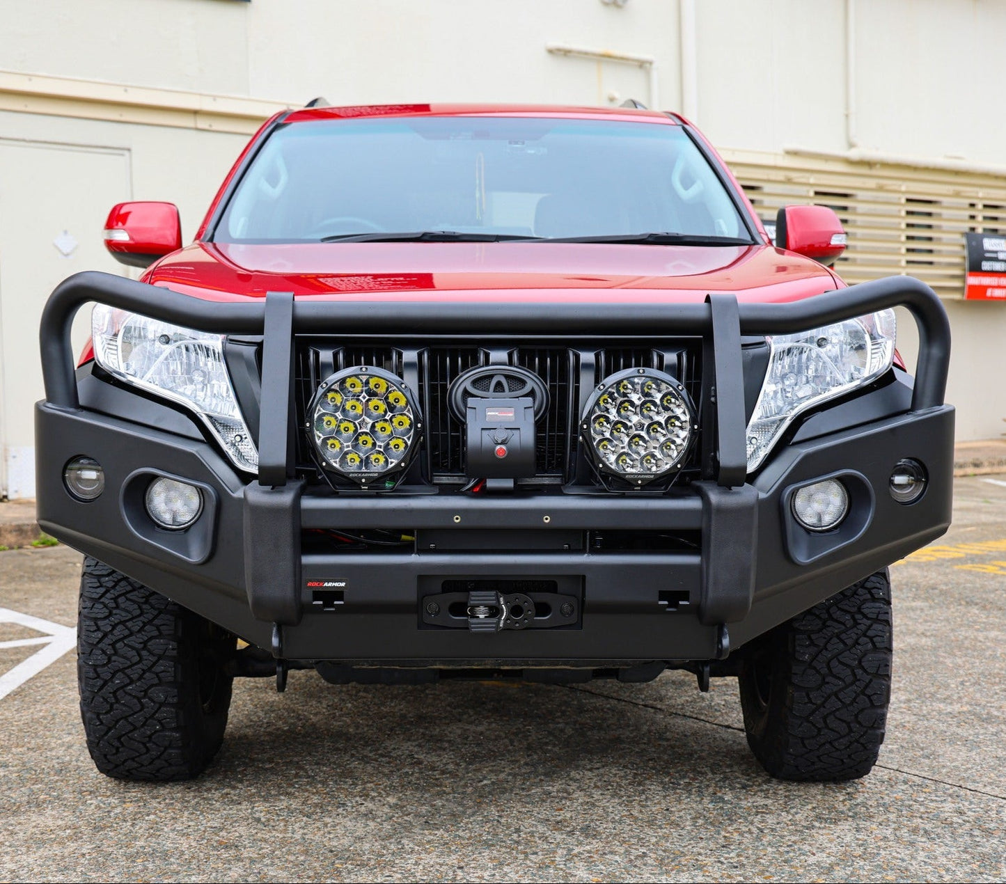 Rockarmor Rock Pack — Toyota Prado 150 Tear Drop 2013-18 | Elite Hoop Bullbar + Rock Sliders