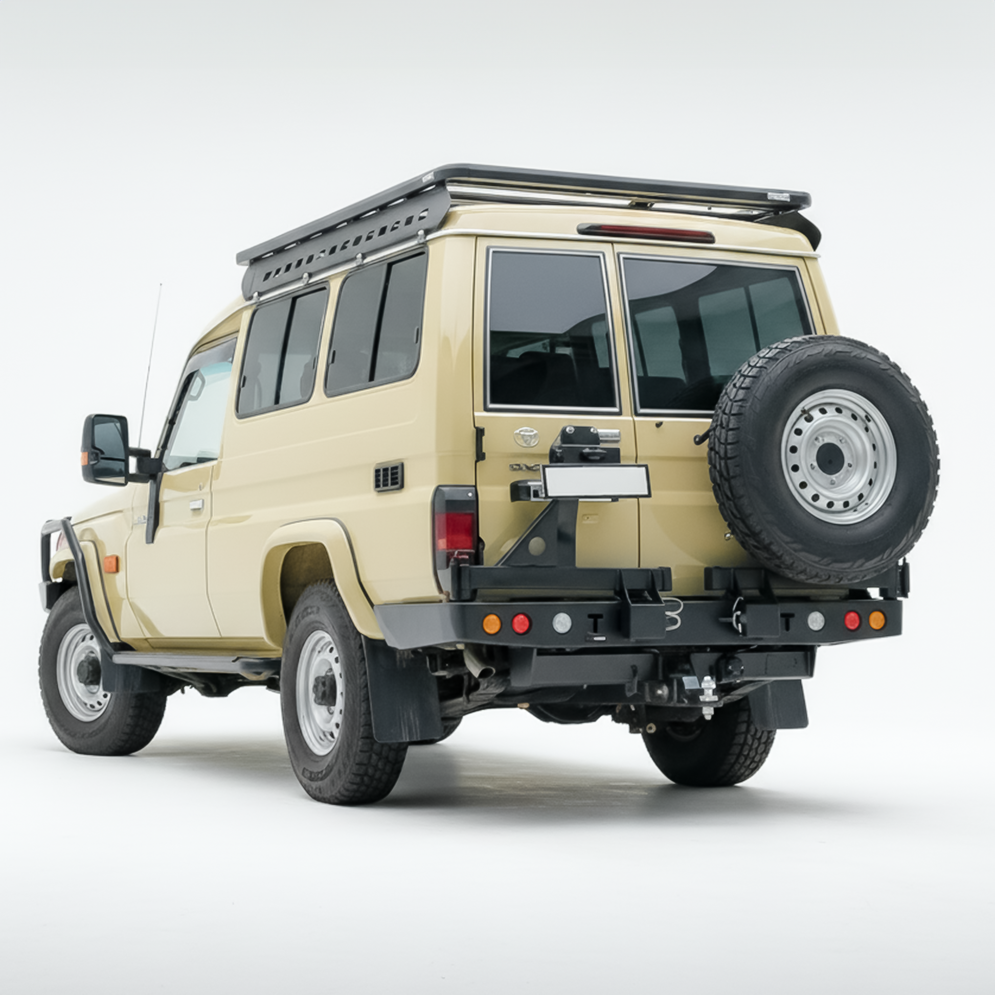 Rockarmor Steel Dual Wheel Carrier - Toyota Landcruiser Fj76 Fj78 1992-2006 Troopy Wagon