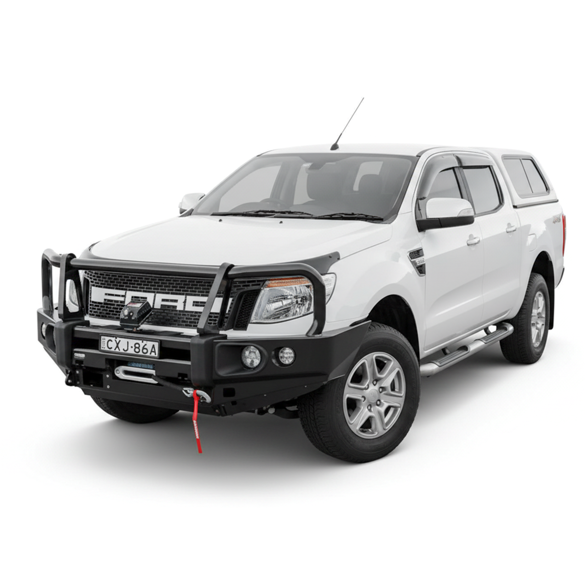 Rockarmor Elite Hoop Steel Bullbar - Ford Ranger Px1 Px2 Px3 (Bumper Cut)