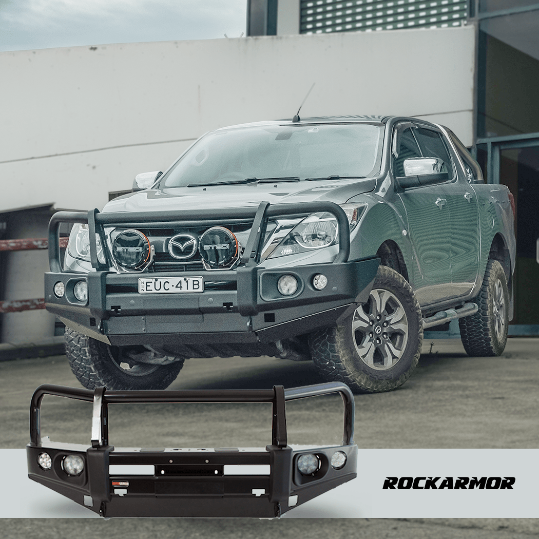 Rockarmor Elite Hoop Steel Bullbar - Mazda Bt-50 2011-2020 (Bumper Cut)
