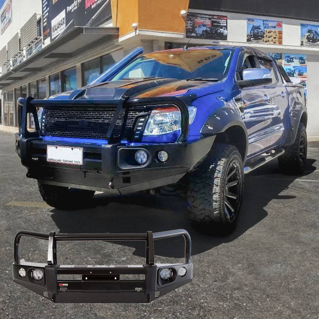 Rockarmor Elite Hoop Steel Bullbar - Ford Ranger Px1 Px2 Px3 (Bumper Cut)