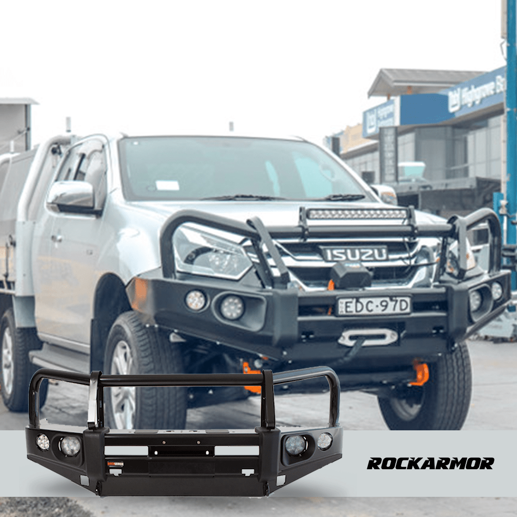 Rockarmor Elite Hoop Steel Bullbar - Isuzu Dmax 01/2017-07/2020 (Bar Replacement Eyebrows)