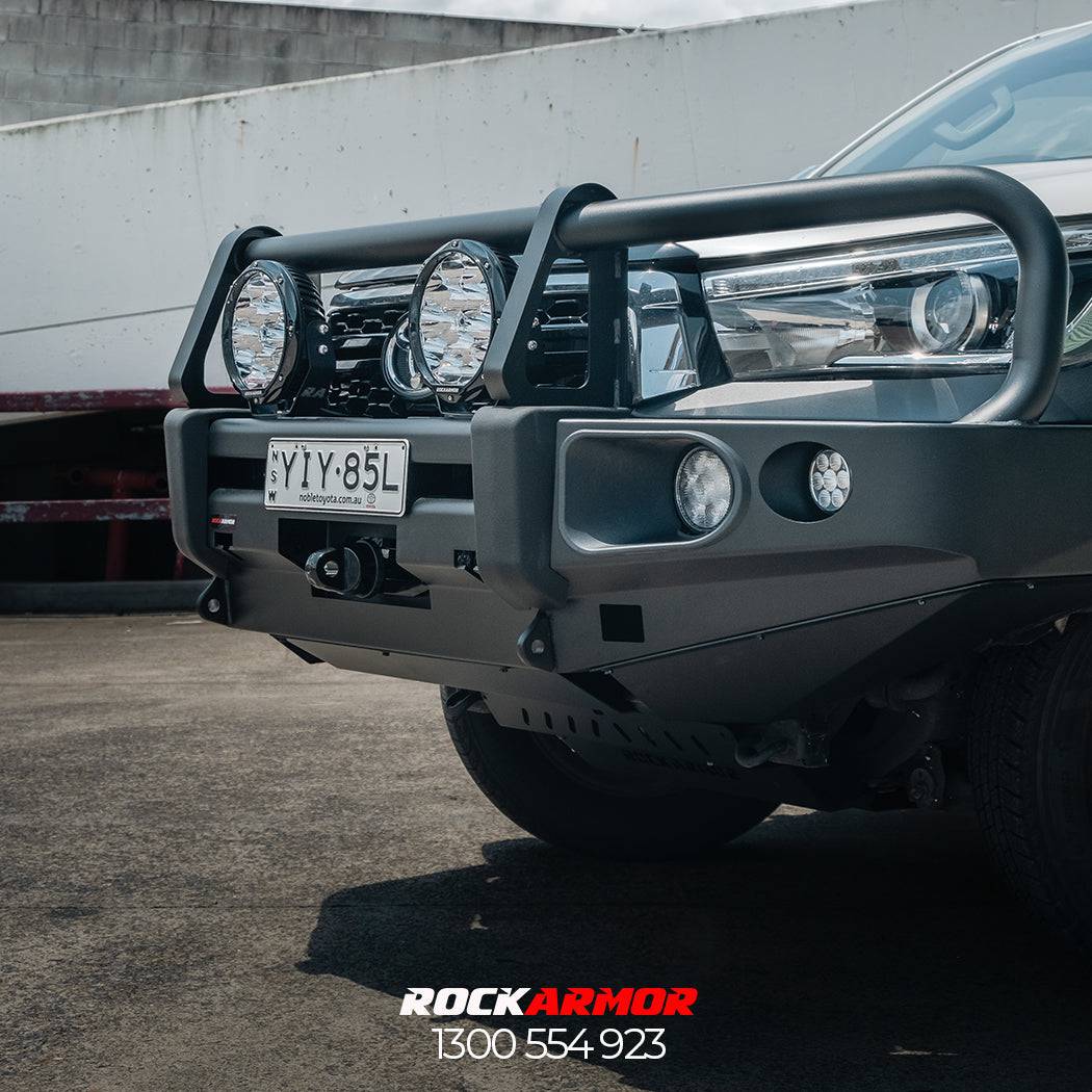 Rockarmor Rock Pack — Toyota Hilux N80 2015-2020 | Elite Hoop Bullbar + Rock Sliders