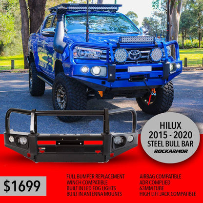 Rockarmor Elite Bullbar Frontal Combo To Suit Toyota Hilux 2015-2020