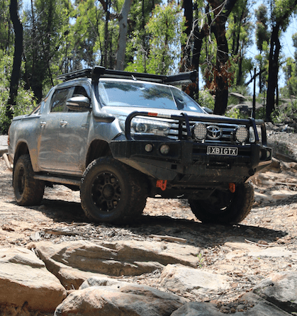 Rockarmor Rock Pack — Toyota Hilux N80 2015-2020 | Elite Hoop Bullbar + Rock Sliders