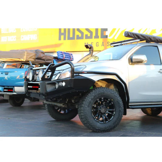 Off-road modified pickup trucks with Rockarmor Elite Steel Bullbar for Isuzu Dmax 2012-2020