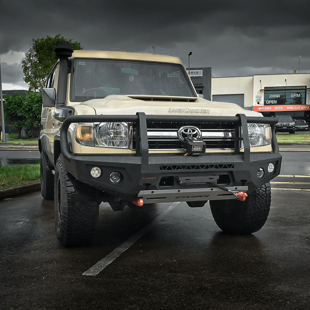 Rockarmor Gt Steel Hoop Bullbar Combo Pack - Toyota Landcruiser 76,78,79 2007-2023 (Full Bar Replacement)