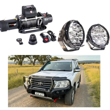 Rockarmor Gt Hoop Steel Bullbar Combo Package - Toyota 200 07-15+ (Full Bar Replacement)