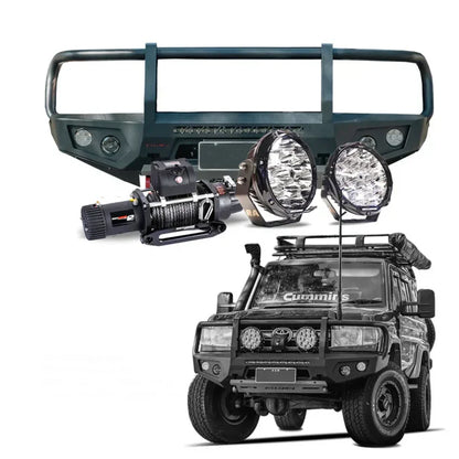 Rockarmor Gt Hoop Steel Bullbar Combo Package - Toyota Landcruiser 79 03/2007 - 11/2023 (Full Bar Replacement)