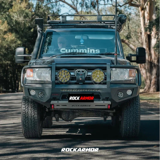 Rockarmor Gt Hoop Steel Bullbar - Toyota Landcruiser 76,78,79 2007-2023 (Full Bar Replacement) - Winch Bar