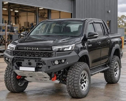 Rockarmor GT hoopless steel bullbar fitted to Toyota Hilux N90