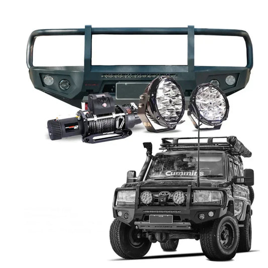 Rockarmor Gt Hoopless Steel Bullbar Combo Package - Toyota 79 79 03/2007 - 11/2023 (Full Bar Replacement)