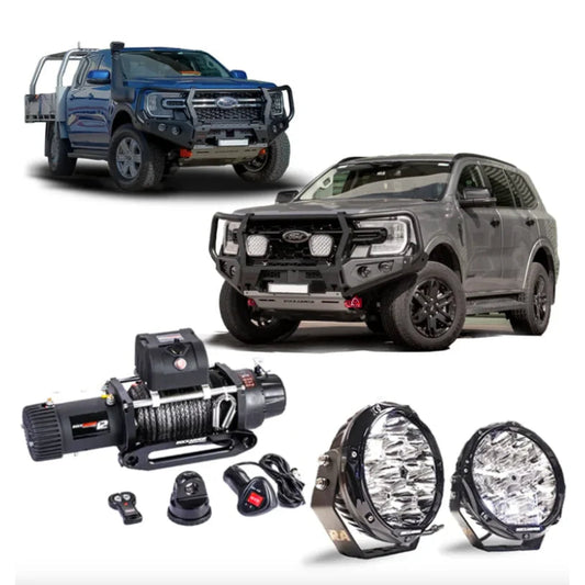 Steel hoop bull bar with driving lights for Ford Everest 2015+ off-road vehicle accessories