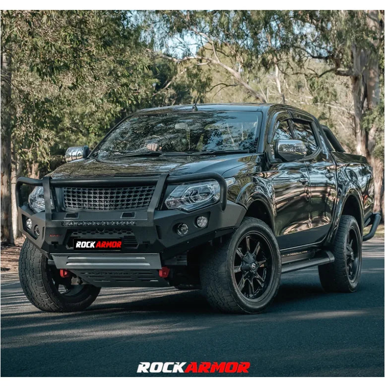 Rockarmor Gt Steel Hoop Bullbar - Mitsubishi Mq Triton (Full Bar Replacement) - Winch Bar