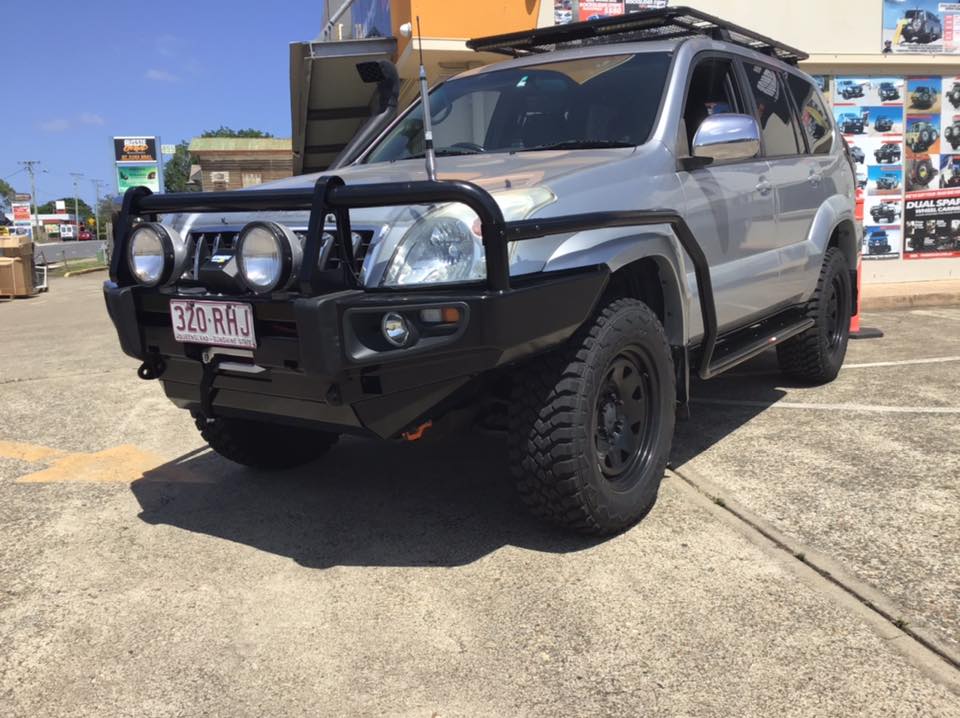 Rockarmor Premium Steel Bullbar - Toyota Prado Fj120 03-09 (Full Bar Replacement