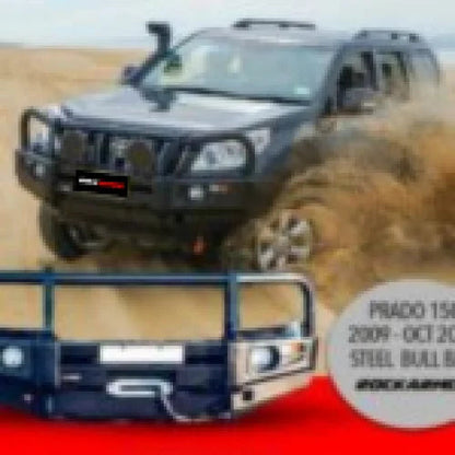Rockarmor Premium Bullbar Frontal Combo To Suit Toyota Prado 150 2010-2013 (Bumper Cut) - Winch Bar Combo