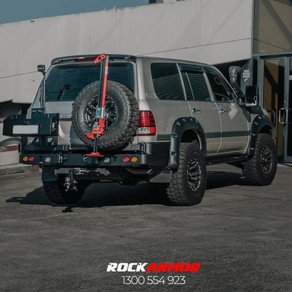 Rockarmor Steel Dual Wheel Carrier - Toyota Landcruiser Fj105 Series 1998-2002 Live Axle (Solid Front End)