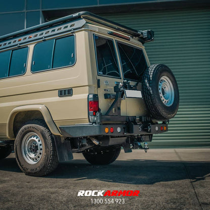 Rockarmor Steel Dual Wheel Carrier - Toyota Landcruiser Fj76 Fj78 1992-2006 Troopy Wagon