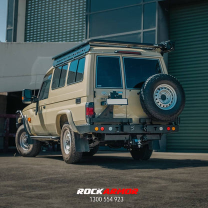 Rockarmor Steel Dual Wheel Carrier - Toyota Landcruiser Fj76 Fj78 1992-2006 Troopy Wagon