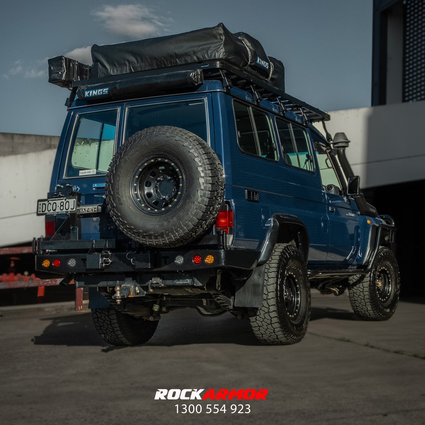 Rockarmor Steel Dual Wheel Carrier - Toyota Landcruiser Fj76 Fj78 1992-2006 Troopy Wagon