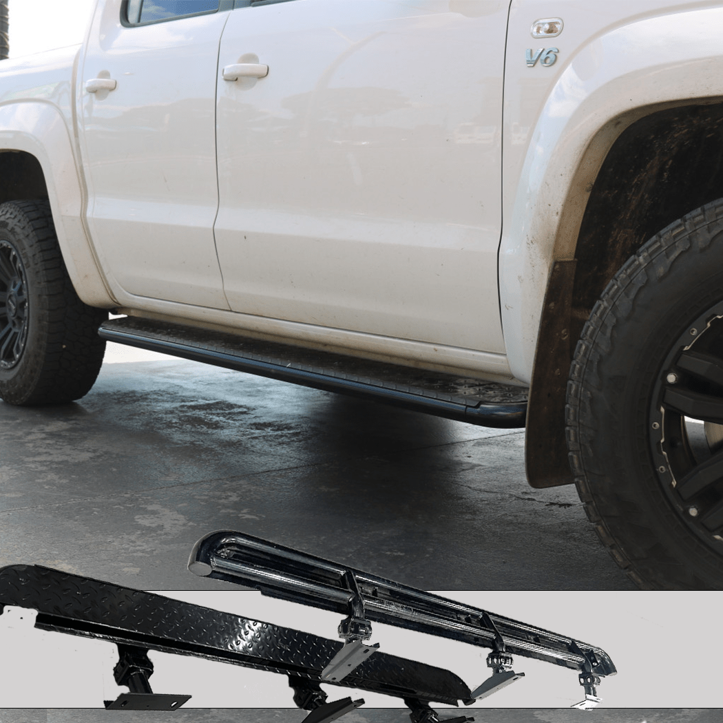 Rockarmor Steel Rockslider Side Steps - Vw Amorok 2010 To Current