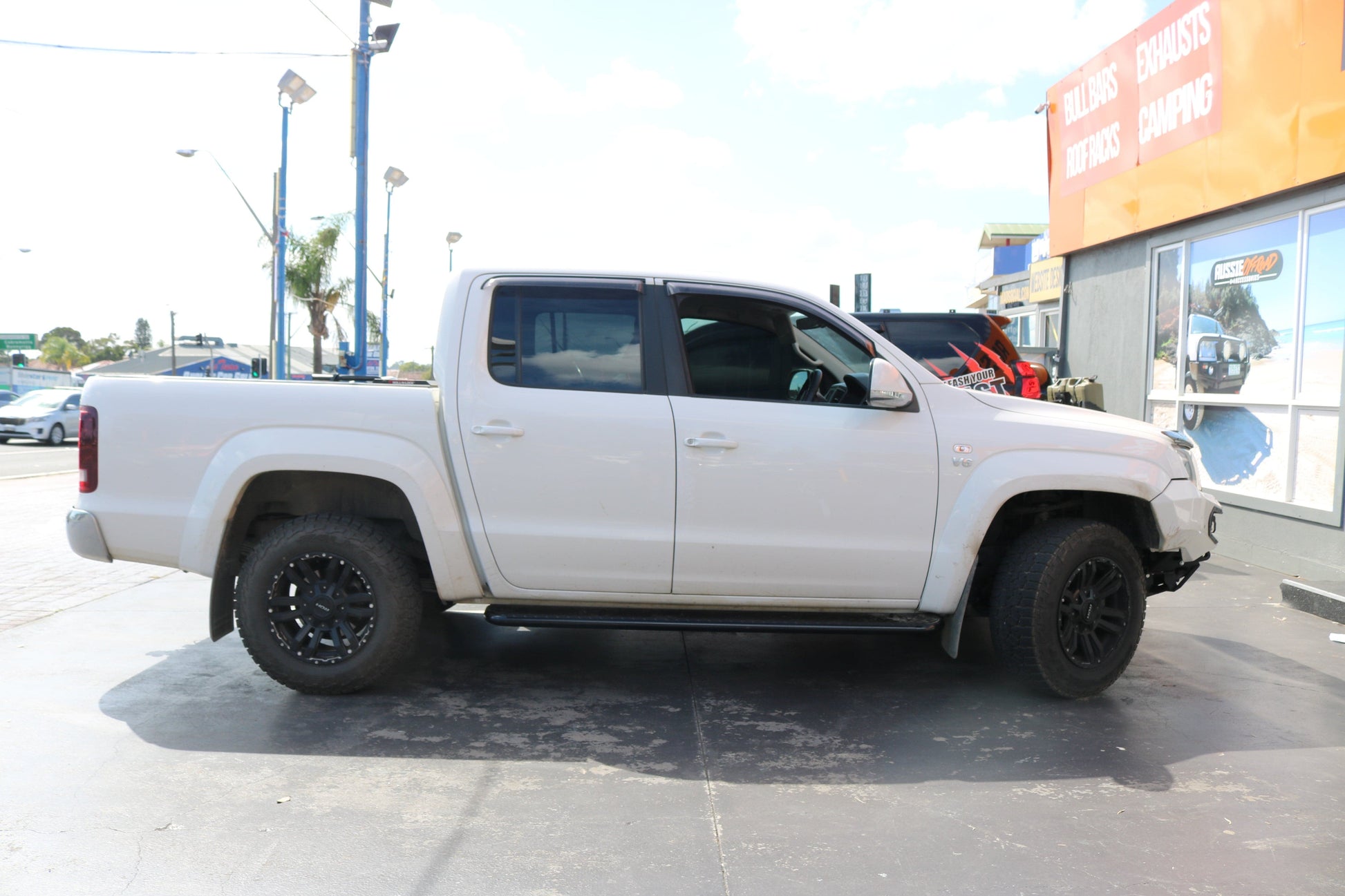 Rockarmor Steel Rockslider Side Steps - Vw Amorok 2010 To Current