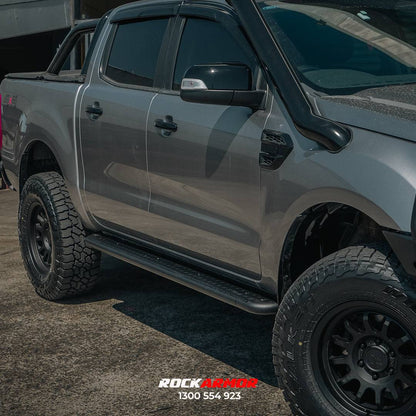 Rockarmor Steel Rockslider Side Steps - Ford Ranger Px1 Px2 Px3 Dual Cab/Extra Cab 2012-2022