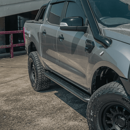Rockarmor Steel Rockslider Side Steps - Ford Ranger Px1 Px2 Px3 Dual Cab/Extra Cab 2012-2022
