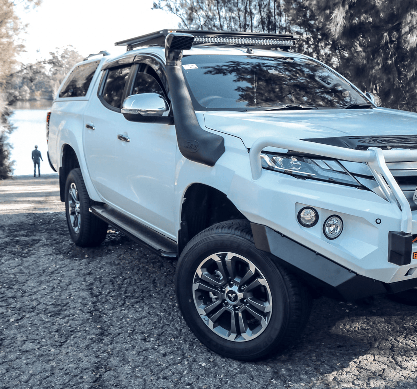 Rockarmor Steel Rockslider Side Steps To Suit Mitsubishi Triton Ml/Mn 2006+ Dual Cab