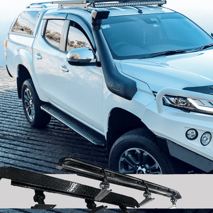 Rockarmor Steel Rockslider Side Steps To Suit Mitsubishi Triton Ml/Mn 2006+ Dual Cab
