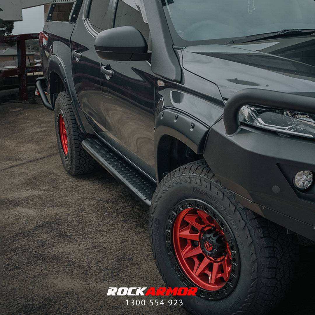 Rockarmor Steel Rockslider Side Steps - Mitsubishii Triton MR 12/2018 - 02/2024