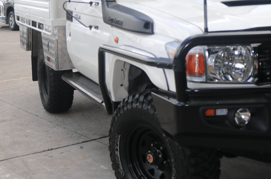 Rockarmor Steel Rockslider Side Steps - Toyota Landcruiser 76 Series / 79 Series 2007-2018 2 Door