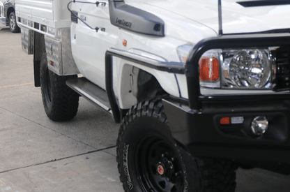 Rockarmor Steel Rockslider Side Steps - Toyota Landcruiser 76 Series / 79 Series 2007-2018 2 Door