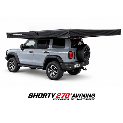 Rockarmor 270 Shorty Free Standing Awning With Built-In Lighting